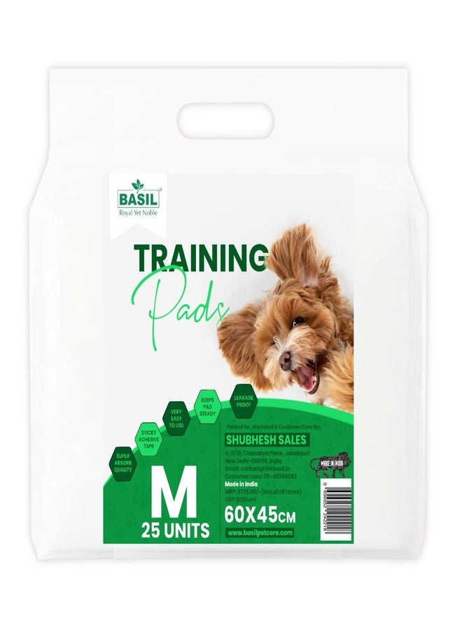 Basil Dogs Training Pads | Ultra-Absorbent & Leakproof Pet Pee Pads | Odor Control, Non-Slip Stick-On Tape | Soft & Comfortable for Indoor & Outdoor Puppy Training | 45 x 60cm | 50 pcs - Image 1